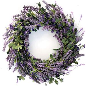 Bibelot 20 Inch Lavender Wreath for Front Door Greenery Leaves Wreath for All Seasons Indoor Outdoor Floral Wreath for Wedding Party Home Decor Bibelot 20 Inch Lavender Wreath for Front Door Greenery Leaves Wreath for All Seasons Indoor Outdoor Floral Wreath for Wedding Party Home Decor