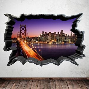 Wall Smart Designs Full Colour City Bridge River SEA Wall Art Sticker Decal Transfer Graphic Mural WSD243 Wall Smart Designs Full Colour City Bridge River SEA Wall Art Sticker Decal Transfer Graphic Mural WSD243