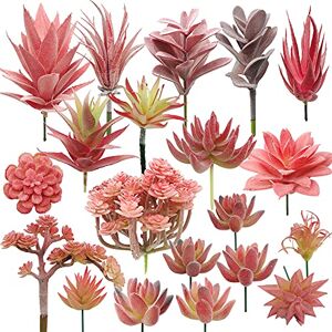 Woohome NA 20 PCS Artificial Succulent Plants, Red Fake Succulent, Unpotted Faux Succulent Assortment in Flocked in Different Type for Birthday Home Decor Indoor Wall Garden DIY Woohome NA 20 PCS Artificial Succulent Plants, Red Fake Succulent, Unpotted Faux Succulent Assortment in Flocked in Different Type for Birthday Home Decor Indoor Wall Garden DIY