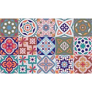 Ambiance Sticker Self-Adhesive Decorative Wall Decal Cement Tile for Bathroom and Kitchen Venise Pack of 15 Stickers of 20 x 20 cm Ambiance Sticker Self-Adhesive Decorative Wall Decal Cement Tile for Bathroom and Kitchen Venise Pack of 15 Stickers of 20 x 20 cm