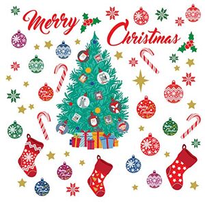 WALPLUS Wall Stickers, Christmas Decorations, Mixed, One Size WALPLUS Wall Stickers, Christmas Decorations, Mixed, One Size