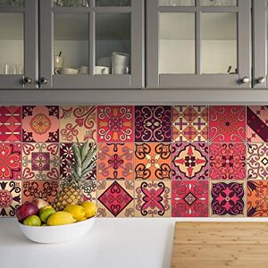 Ambiance Sticker Self-Adhesive Decorative Wall Decal Cement Tile for Bathroom and Kitchen Cipriano Pack of 24 Stickers of 20 x 20 cm Ambiance Sticker Self-Adhesive Decorative Wall Decal Cement Tile for Bathroom and Kitchen Cipriano Pack of 24 Stickers of 20 x 20 cm