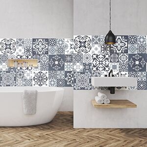Ambiance Sticker Self-Adhesive Decorative Wall Decal Cement Tile for Bathroom and Kitchen Nuances de Gris Tsamikos Pack of 60 Stickers of 15 x 15 cm Ambiance Sticker Self-Adhesive Decorative Wall Decal Cement Tile for Bathroom and Kitchen Nuances de Gris Tsamikos Pack of 60 Stickers of 15 x 15 cm