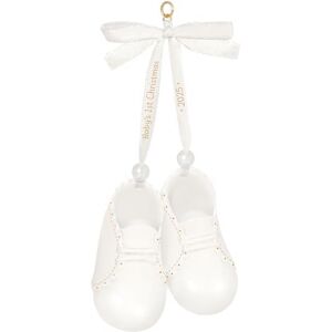 Hallmark Keepsake Christmas Ornament 2025, Baby's 1st Christmas Baby Booties 2025, Porcelain, New Baby Gifts Hallmark Keepsake Christmas Ornament 2025, Baby's 1st Christmas Baby Booties 2025, Porcelain, New Baby Gifts