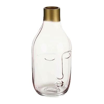 Gift Decor Face Pink Glass Vase - 6 Units Gift Decor Face Pink Glass Vase - 6 Units