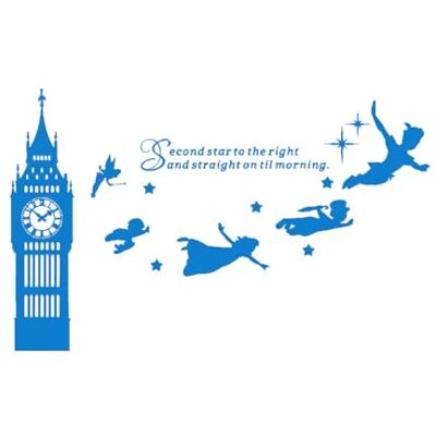 LZHOUTING Peter Big Clock Wall Sticker for Kids Room Decoration Decal Boy Dream Cartoon Vinyl wall Stickers Waterproof Home Art Decor Extra Large 70x114cm LZHOUTING Peter Big Clock Wall Sticker for Kids Room Decoration Decal Boy Dream Cartoon Vinyl wall Stickers Waterproof Home Art Decor Extra Large 70x114cm