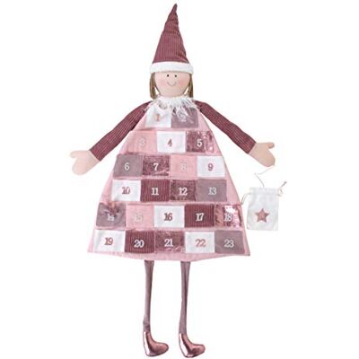 Rayher 46455258 Wall Advent Calendar with fillable Pockets, Hanging Advent Countdown Calendar, Christmas Dwarf Design, Rose Rayher 46455258 Wall Advent Calendar with fillable Pockets, Hanging Advent Countdown Calendar, Christmas Dwarf Design, Rose