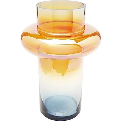 KARE+ Handmade Glass Vase - Orange Blue - Multicolor KARE+ Handmade Glass Vase - Orange Blue - Multicolor