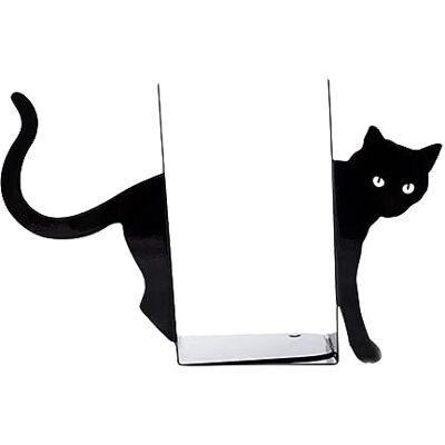 Timcryxient Cat Bookends Black Cat Decor Nonskid Book Stand for Shelves Home Living Room Timcryxient Cat Bookends Black Cat Decor Nonskid Book Stand for Shelves Home Living Room