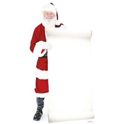 Star Cutouts - Weihnachtsmann Pappaufsteller mit Wunschliste 1,8m - Multicolor - 1.8 m - Cardboard cutout Star Cutouts - Weihnachtsmann Pappaufsteller mit Wunschliste 1,8m - Multicolor - 1.8 m - Cardboard cutout