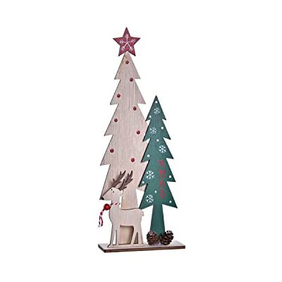 DKD HOME DECOR Wooden Multicolor Christmas Decoration - Christmas Decorations DKD HOME DECOR Wooden Multicolor Christmas Decoration - Christmas Decorations