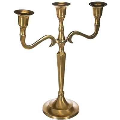 Well Home - Gold Metal 3-Head Candelabrum - Candelabrum Well Home - Gold Metal 3-Head Candelabrum - Candelabrum