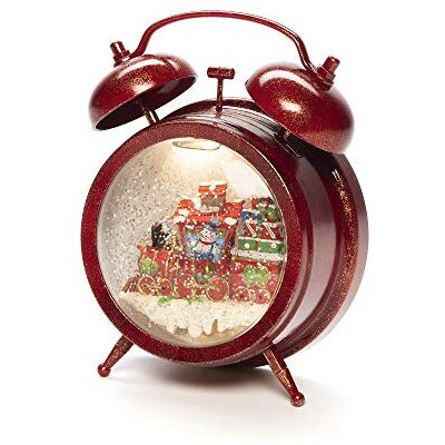 Konstsmide Christmas LED Snow Globe Lantern Alarm Clock with Train Scene, Water Filled/Indoor (IP20)/Optional Eight Song Music/Battery Operated: 3XAA (Excl.)/Christmas Lantern 1 LED Konstsmide Christmas LED Snow Globe Lantern Alarm Clock with Train Scene, Water Filled/Indoor (IP20)/Optional Eight Song Music/Battery Operated: 3XAA (Excl.)/Christmas Lantern 1 LED