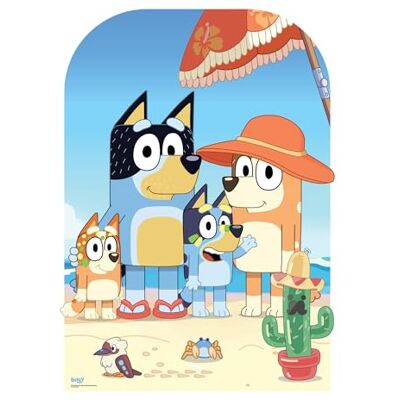 Iconicgreats - Bluey On The Beach - Cardboard Standee Iconicgreats - Bluey On The Beach - Cardboard Standee