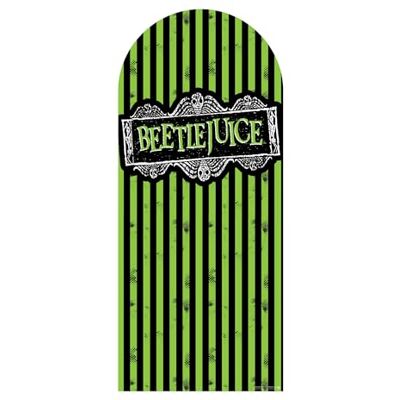 STAR CUTOUTS SC4661 Beetlejuice 1988 Green Backdrop – 185cm Cardboard Cutout for Themed Parties & Movie Decorations STAR CUTOUTS SC4661 Beetlejuice 1988 Green Backdrop – 185cm Cardboard Cutout for Themed Parties & Movie Decorations