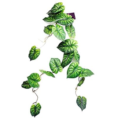 Leaf 120cm Artificial Hanging Trailing Plant Alocasia Dragon Scale Green - Artificial Plant Leaf 120cm Artificial Hanging Trailing Plant Alocasia Dragon Scale Green - Artificial Plant
