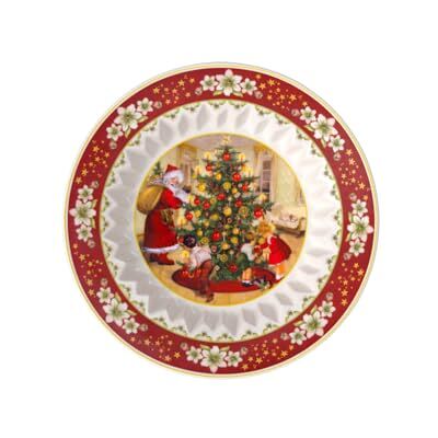 Villeroy & Boch Toy's Fantasy Bowl Large, Exchanging Gifts 25 x x 4.5 cm, Premium Porcelain, Christmas Edition, 14-8332-3631, Red Villeroy & Boch Toy's Fantasy Bowl Large, Exchanging Gifts 25 x x 4.5 cm, Premium Porcelain, Christmas Edition, 14-8332-3631, Red