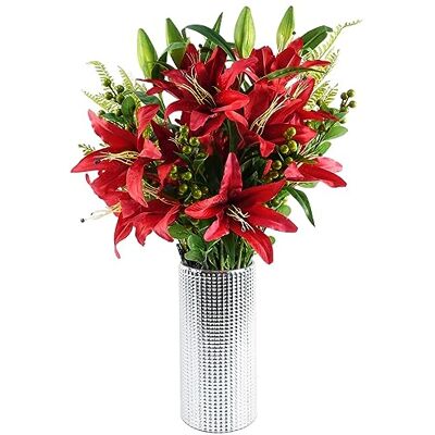 Leaf Design Artificial Flower Display with Vase Leaf Design Artificial Flower Display with Vase