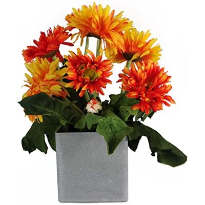 Leaf - Daisy 33cm - Orange - Artificial Plant Leaf - Daisy 33cm - Orange - Artificial Plant