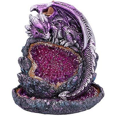 Nemesis Now Crystalline Protector Purple Dragon Geode Backflow Incense Burner,14.2cm Nemesis Now Crystalline Protector Purple Dragon Geode Backflow Incense Burner,14.2cm