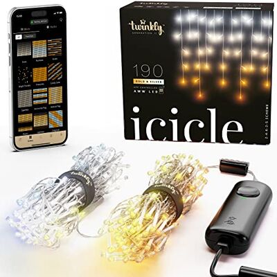 Twinkly - 190 LED White - Outdoor - LED Curtain Lights Twinkly - 190 LED White - Outdoor - LED Curtain Lights