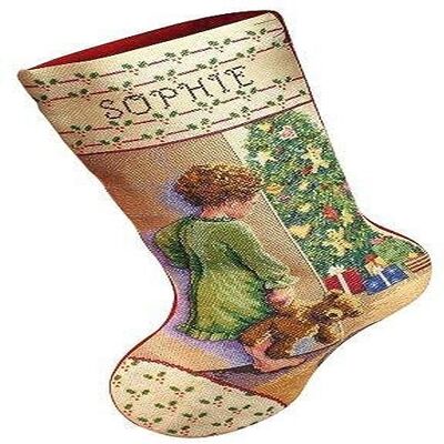 Janlynn 015-0238 Cross Stitch Set - Christmas Stocking - White Janlynn 015-0238 Cross Stitch Set - Christmas Stocking - White