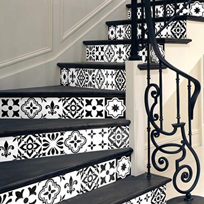 Avenue Sticker 6 self-adhesive stair tile decals - sticker for cement tiles Avenue Sticker 6 self-adhesive stair tile decals - sticker for cement tiles