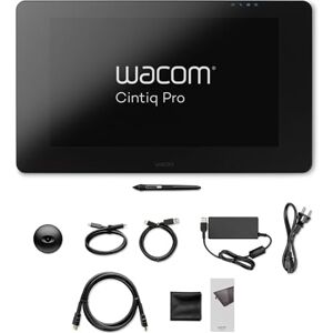 Wacom K100986 Cintiq Pro 24-4K Display/23.6 Inch Pen Display with Integrated Legs Including Pro Pen 2 Stylus with Pen Holder and Replacement Tips/Compatible with Windows and Mac, Black Wacom K100986 Cintiq Pro 24-4K Display/23.6 Inch Pen Display with Integrated Legs Including Pro Pen 2 Stylus with Pen Holder and Replacement Tips/Compatible with Windows and Mac, Black