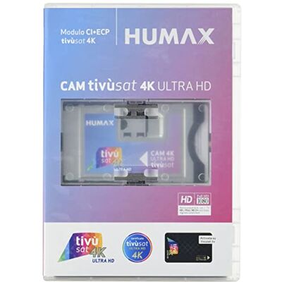 Humax Tivùsat 4K Ultra HD CAM with CI+ECP Interface, Card Included, Backward Compatible with CI Devices Humax Tivùsat 4K Ultra HD CAM with CI+ECP Interface, Card Included, Backward Compatible with CI Devices
