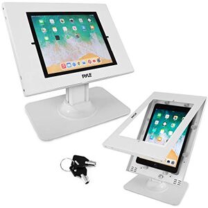 Pyle Anti-Theft Tablet Security Stand Table Mount Desktop iPad Kiosk With Lock and Key, 90° Rotate 75° Tilt for iPad, Samsung Galaxy Tab A (2022) PSPADLK18, White Pyle Anti-Theft Tablet Security Stand Table Mount Desktop iPad Kiosk With Lock and Key, 90° Rotate 75° Tilt for iPad, Samsung Galaxy Tab A (2022) PSPADLK18, White