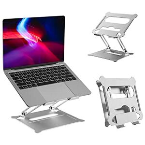 Properav Adjustable Aluminium Laptop & Tablet Stand Holder, Fully Adjustable Height & Angle Riser for MacBook Air/Pro, Dell, HP, ASUS, Google, Lenovo, Acer, Chromebook, Microsoft Surface & More Properav Adjustable Aluminium Laptop & Tablet Stand Holder, Fully Adjustable Height & Angle Riser for MacBook Air/Pro, Dell, HP, ASUS, Google, Lenovo, Acer, Chromebook, Microsoft Surface & More
