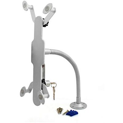 System-S Wall Mount Locking Holder for Tablets - Adjustable, Secure, 9-12.6" System-S Wall Mount Locking Holder for Tablets - Adjustable, Secure, 9-12.6"