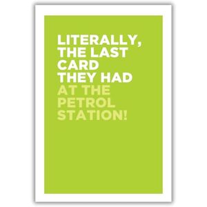 Emotional Rescue Open Birthday Card, Literally, The Last Card They Had!, Humorous Greetings Card Green & White Emotional Rescue Open Birthday Card, Literally, The Last Card They Had!, Humorous Greetings Card Green & White