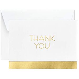 Hallmark Thank You Cards, Gold and White Bulk (40 Thank You Cards with Envelopes for Graduation, Business, Wedding, All Occasions) Hallmark Thank You Cards, Gold and White Bulk (40 Thank You Cards with Envelopes for Graduation, Business, Wedding, All Occasions)