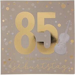 Depesche 11515-055 85th Birthday Number Card with Music, Refined Folding Card with Original Text Inside Including Envelope, Format 15.5 x 15.5 cm Depesche 11515-055 85th Birthday Number Card with Music, Refined Folding Card with Original Text Inside Including Envelope, Format 15.5 x 15.5 cm