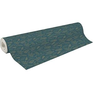 Clairefontaine Ref 202059C Excellia Christmas Fantasy Gift Wrap Paper (Single Roll) 70cm Width x 50m Length, 80gsm Paper Gold Leaves on Aquamarine Design Clairefontaine Ref 202059C Excellia Christmas Fantasy Gift Wrap Paper (Single Roll) 70cm Width x 50m Length, 80gsm Paper Gold Leaves on Aquamarine Design