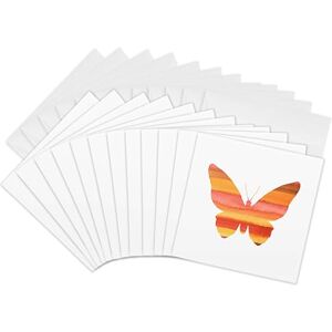 3dRose gc_281631_2 6 x 6-Inch "Image of Watercolor of Coral Yellow and Orange Butterfly" Greeting Card (Set of 12) 3dRose gc_281631_2 6 x 6-Inch "Image of Watercolor of Coral Yellow and Orange Butterfly" Greeting Card (Set of 12)