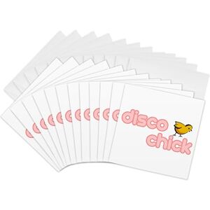 3dRose Disco Chick Greeting Cards, 6 by 6-inches, Set of 12 (gc_16532_2) 3dRose Disco Chick Greeting Cards, 6 by 6-inches, Set of 12 (gc_16532_2)