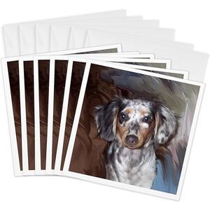 3dRose Dapple Dachshund Greeting Cards, 6 by 6-inches, Set of 6 (gc_4479_1) 3dRose Dapple Dachshund Greeting Cards, 6 by 6-inches, Set of 6 (gc_4479_1)