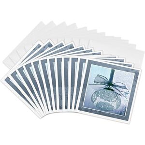 3dRose Blue Lace Ornament Greeting Cards, 6 by 6-inches, Set of 12 (gc_34181_2) 3dRose Blue Lace Ornament Greeting Cards, 6 by 6-inches, Set of 12 (gc_34181_2)