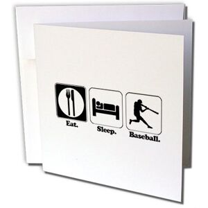 3dRose gc_116923_2 6 x 6-Inch "Funny Hobby Lifestyle Design Eat Sleep Baseball" Greeting Card (Set of 12) 3dRose gc_116923_2 6 x 6-Inch "Funny Hobby Lifestyle Design Eat Sleep Baseball" Greeting Card (Set of 12)