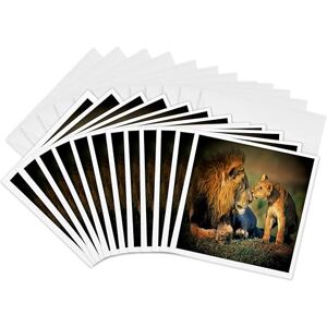 3dRose gc_17303_2 6 x 6-Inch "Lions Father and Son" Greeting Card (Pack of 12) 3dRose gc_17303_2 6 x 6-Inch "Lions Father and Son" Greeting Card (Pack of 12)