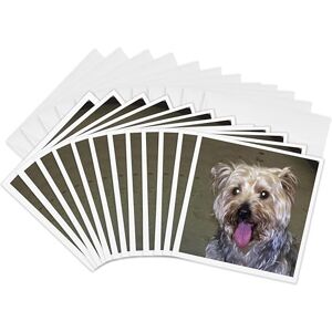 3dRose Silky Terrier Greeting Cards, 6 by 6-inches, Set of 12 (gc_22247_2) 3dRose Silky Terrier Greeting Cards, 6 by 6-inches, Set of 12 (gc_22247_2)