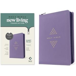 Tyndale NLT Compact Giant Print Zipper Bible, Filament-Enabled Edition (Leatherlike, Diamond Lavender, Red Letter): New Living Translation, Diamond Lavender, ... Edition With Ribbon Marker and Zip Fastener Tyndale NLT Compact Giant Print Zipper Bible, Filament-Enabled Edition (Leatherlike, Diamond Lavender, Red Letter): New Living Translation, Diamond Lavender, ... Edition With Ribbon Marker and Zip Fastener