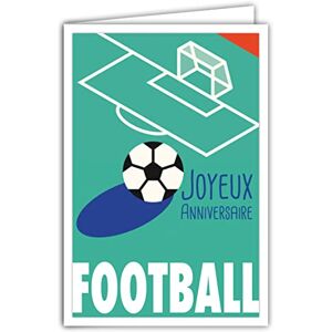AFIE 69-4315 Happy Birthday Card with Envelope for Football Fan Mini Poster 17 x 11.5 cm Sports Round Ball Footballer Supporters Retro Vintage AFIE 69-4315 Happy Birthday Card with Envelope for Football Fan Mini Poster 17 x 11.5 cm Sports Round Ball Footballer Supporters Retro Vintage