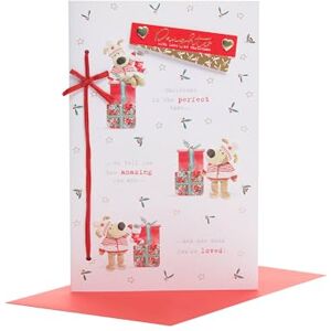 Boofle Daughter With Love Embellished Christmas Greeting Card - Greeting Card Boofle Daughter With Love Embellished Christmas Greeting Card - Greeting Card