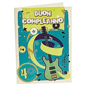 LINA SRL Guitar Interactive Birthday Card - Greeting Card LINA SRL Guitar Interactive Birthday Card - Greeting Card