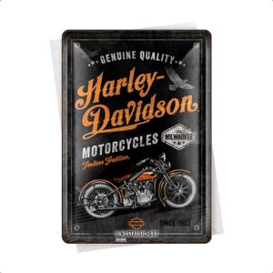 Nostalgic-Art Retro Tin Postcard, 10 x 14 cm, Harley-Davidson Timeless Tradition Gift Idea for Bikers, Original Licensed Product (OLP), Metal Postcard, Mini Tin Sign as Greeting Card Nostalgic-Art Retro Tin Postcard, 10 x 14 cm, Harley-Davidson Timeless Tradition Gift Idea for Bikers, Original Licensed Product (OLP), Metal Postcard, Mini Tin Sign as Greeting Card