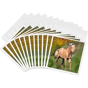 3dRose Quarter Horse Greeting Cards, 6 by 6-inches, Set of 12 (gc_4819_2) 3dRose Quarter Horse Greeting Cards, 6 by 6-inches, Set of 12 (gc_4819_2)