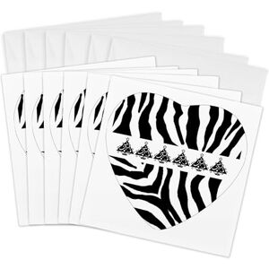 3dRose Christmas Tree Heart Zebra Print Greeting Cards, 6 by 6-inches, Set of 6 (gc_26123_1) 3dRose Christmas Tree Heart Zebra Print Greeting Cards, 6 by 6-inches, Set of 6 (gc_26123_1)